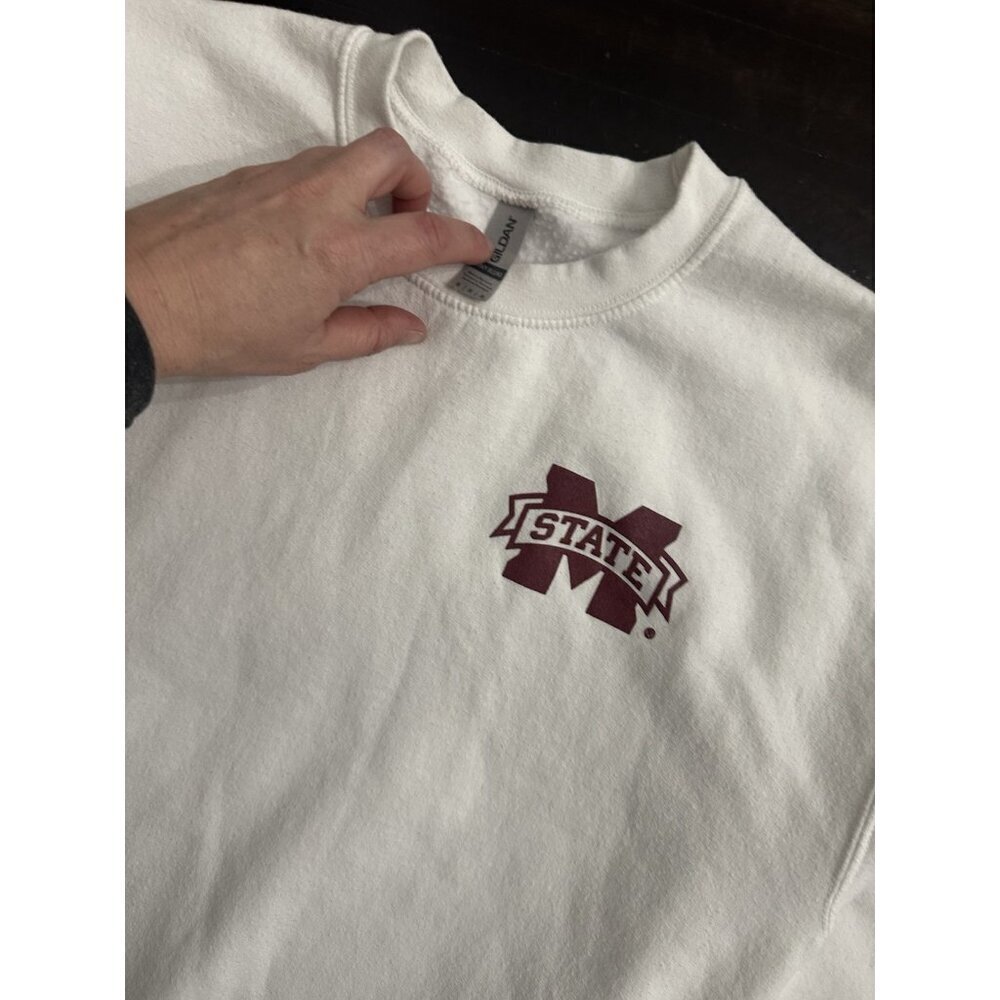 Women’s Mississippi State Sweatshirt White Medium - Picture 4 of 4